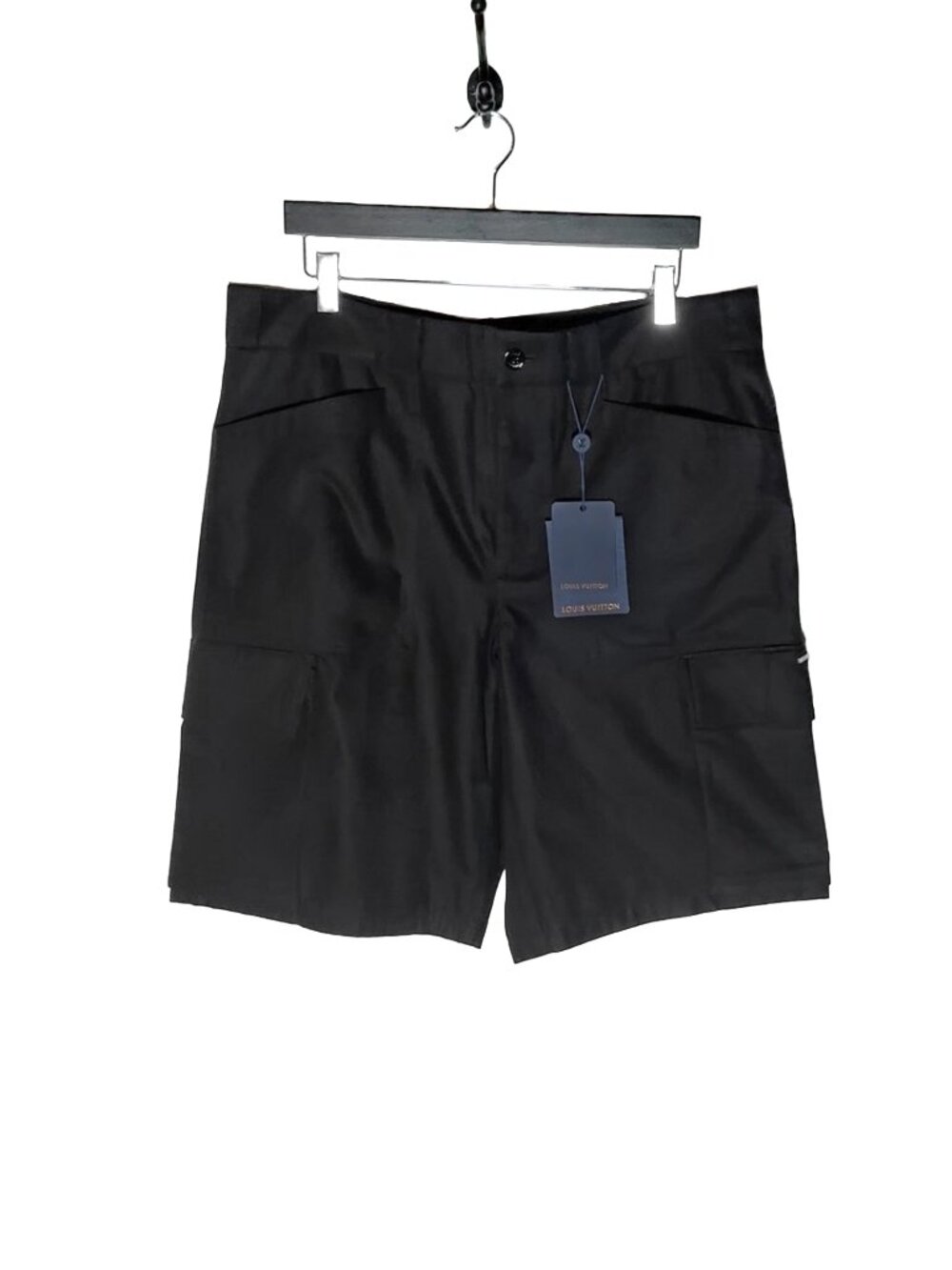 Louis Vuitton Black LVSE Cotton Linen Soft Cargo Bermuda Shorts